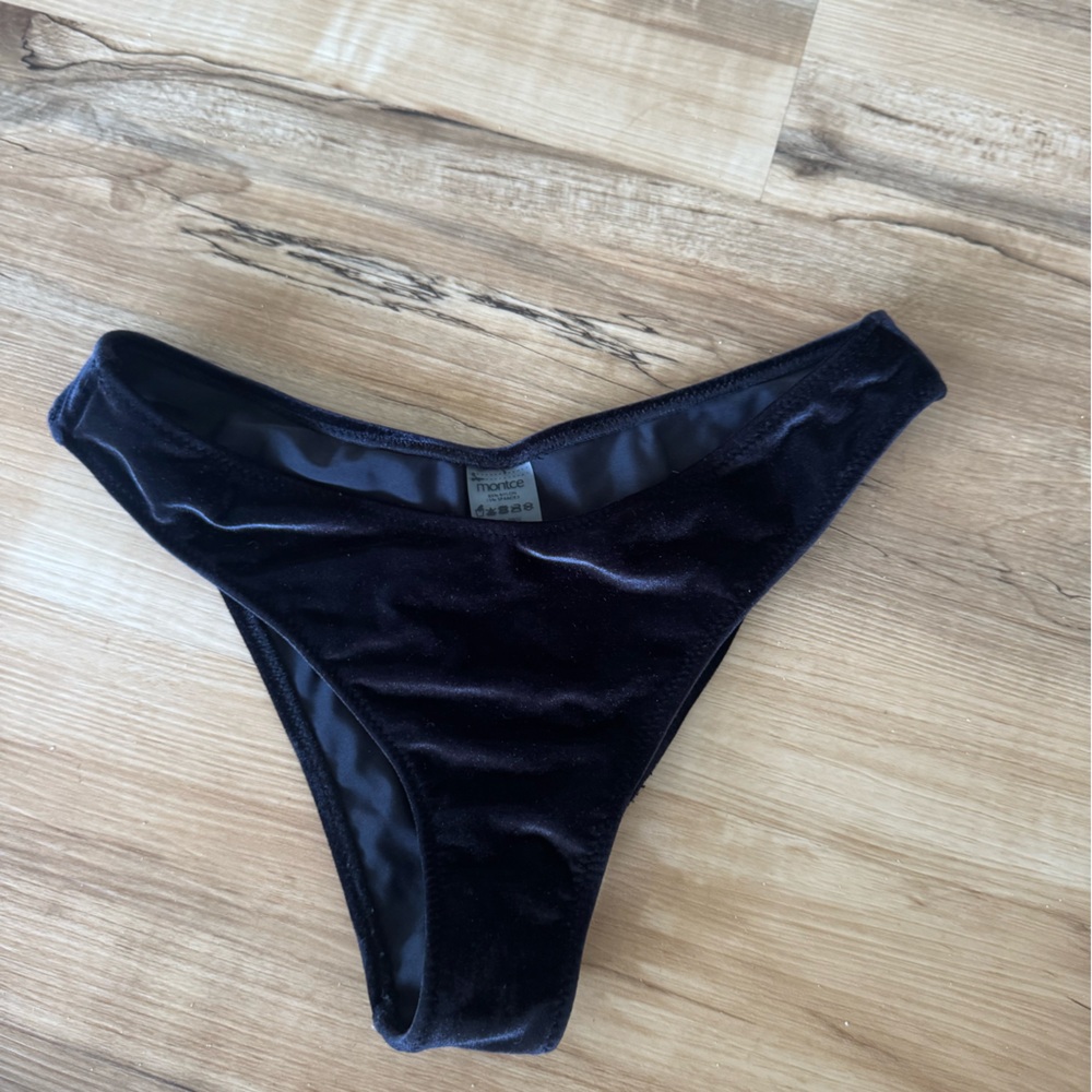 Montce Velvet Black Bikini Bottom